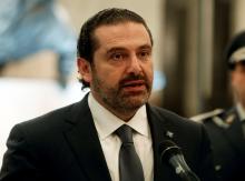 Saad al-Hariri who suspended his decision to resign as prime minister talks at the presidential palace in Baabda, Lebanon, November 22, 2017. PHOTO BY REUTERS/Aziz Taher