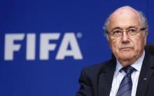 Re-elected FIFA President Sepp Blatter pauses before news conference after an extraordinary Executive Committee meeting in Zurich, Switzerland, May 30, 2015. PHOTO BY REUTERS/Arnd Wiegmann