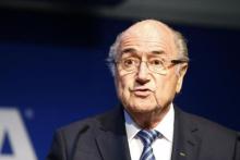 FIFA President Sepp Blatter addresses a news conference at the FIFA headquarters in Zurich, Switzerland, June 2, 2015. PHOTO BY REUTERS/Ruben Sprich