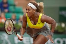 Serena Williams (USA) in action during her match against Garbine Muguruza (ESP) on day four at the 2014 French Open at Roland GarrosParis, France