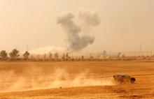 Smoke rises after an U.S. airstrike, as the Iraqi army pushes into TopZawa village during an operation against Islamic State militants near Bashiqa near Mosul, Iraq, October 24, 2016. PHOTO BY REUTERS/Ahmed Jadallah