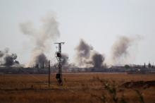 BEIRUT (Reuters) - The battle for control of the northern Syrian city of Aleppo intensified on Sunday with air strikes, ground offensives and shelling, the morning after a resurgence in fighting ended a Russian ceasefire, a monitor and rebel groups said.  There was fierce fighting between insurgents and Syrian government and allied forces along a strategic frontline in southwest Aleppo. In August rebels briefly broke through this government-held strip of land to try to break a siege on rebel-held eastern Al