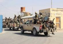 Afghan special forces arrive for a battle with the Taliban in Kunduz city, northern Afghanistan, September 29, 2015. PHOTO BY REUTERS/Stringer