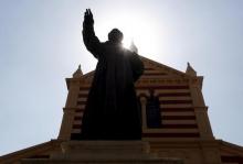 A statue stands outside the Saint Joseph Roman Catholic Church in Cairo, Egypt, March 5, 2016. PHOTO BY REUTERS/Mohamed Abd El Ghany