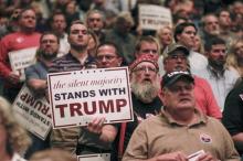 People listen as Republican U.S. presidential candidate Donald Trump addresses a campaign rally in Macon, Georgia, November 30, 2015. PHOTO BY REUTERS/Christopher Aluka Berry