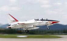 A T-50 advanced jet trainer takes off during training at the First Fighter Wing of the South Korean air force in Gwangju, south of Seoul, in this August 14, 2013 file photo. PHOTO BY REUTERS/Lee Jae-Won