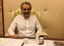 Saudi Arabian billionaire Prince Alwaleed bin Talal sits for an interview with Reuters in the office of the suite where he has been detained at the Ritz-Carlton in Riyadh, Saudi Arabia, January 27, 2018, PHOTO BY REUTERS/Katie Paul
