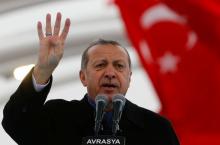 Turkish President Tayyip Erdogan makes a speech during the opening ceremony of Eurasia Tunnel in Istanbul, Turkey, December 20, 2016. PHOTO BY REUTERS/Murad Sezer
