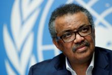 Director-General of the World Health Organization (WHO) Tedros Adhanom Ghebreyesus attends a news conference after an Emergency Committee meeting on the Ebola outbreak in the Democratic Republic of Congo at the United Nations in Geneva, Switzerland, August 14, 2018. PHOTO BY REUTERS/Denis Balibouse