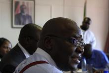 Zimbabwe's former Finance Minister Tendai Biti addresses a media conference in Harare, March 14,2012. PHOTO BY REUTERS/Philimon Bulawayo