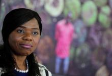 South African Public Protector Thuli Madonsela gestures during a briefing with journalists at Reuters offices in Sandton outside Johannesburg, South Africa, June 7, 2016. PHOTO BY REUTERS/Siphiwe Sibeko