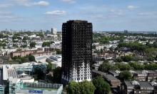 Extensive damage is seen to the Grenfell Tower block which was destroyed in a disastrous fire, in north Kensington, West London, Britain, June 16, 2017. PHOTO BY REUTERS/Hannah McKay