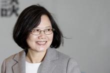 Taiwan president-elect Tsai Ing-wen attends an event in New Taipei City, Taiwan, March 18, 2016. PHOTO BY REUTERS/Tyrone Siu
