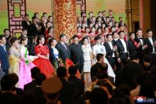 North Korean leader Kim Jong Un and his wife Ri Sol Ju stand beside Chinese President Xi Jinping and his wife Peng Liyuan in Beijing, China, in this undated photo released June 20, 2018 by North Korea's Korean Central News Agency. PHOTO BY REUTERS/KCNA
