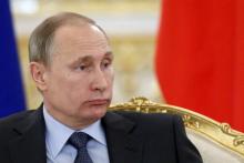 Russian President Vladimir Putin attends a session of the Civic Chamber at the Kremlin in Moscow, Russia, June 23, 2015. PHOTO BY REUTERS/Sergei Karpukhin
