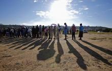 Locals wait to cast their votes during Lesotho's national elections in Magkhoakhoeng village, outside the capital Maseru, February 28, 2015. PHOTO BY REUTERS/Siphiwe Sibeko