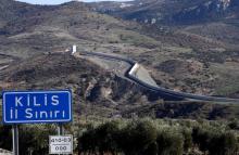 A wall along the border between Turkey and Syria is seen in Kilis province, Turkey, January 30, 2018. PHOTO BY REUTERS/Murad Sezer