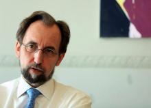 United Nations High Commissioner for Human Rights Zeid Ra'ad Al Hussein gestures during an interview with Reuters in Geneva, Switzerland, August 10, 2016. PHOTO BY REUTERS/Pierre Albouy