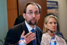 U.N. High Commissioner for Human Rights Zeid Ra'ad al-Hussein talks to reporters in Jakarta, Indonesia, February 7, 2018. PHOTO BY REUTERS/Beawiharta