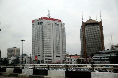 The United Bank of Africa's building is seen from a bridge at the central business district in Nigeria's commercial capital Lagos, July 22, 2016. PHOTO BY REUTERS/Akintunde Akinleye