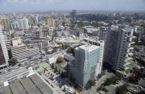 A general picture shows the skyline of Tanzania's port cty of Dar es Salaam, July 12, 2013. PHOTO BY TREUTERS/Andrew Emmanuel