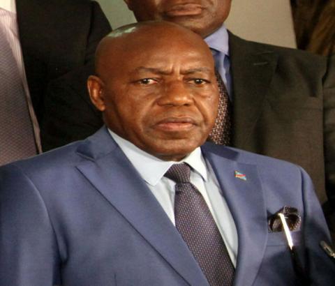Congo's Mines Minister Martin Kabwelulu addresses a news conference in Kinshasa, Democratic Republic of Congo, March 7, 2018. PHOTO BY REUTERS/Kenny Katombe