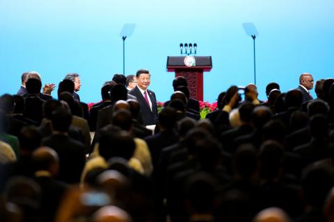 Chinese President Xi Jinping attends the High-level Dialogue between Chinese and African Leaders and Business and Industry Representatives at the sixth China-Africa Entrepreneur Conference at the Beijing National Convention Center in Beijing, China, September 3, 2018. PHOTO BY REUTERS/Lintao Zhang