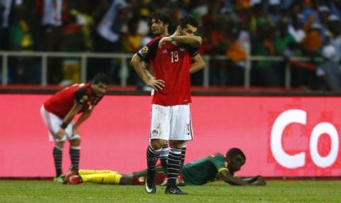 Egypt's Abdallah El Said looks dejected after the game. PHOTO BY REUTERS/Amr Abdallah Dalsh Livepic