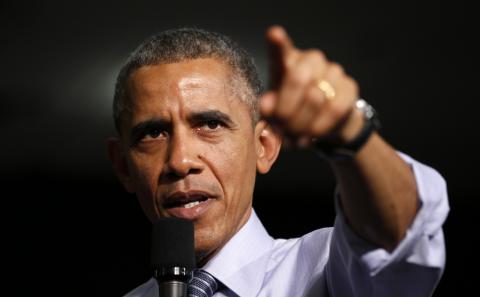 U.S. President Barack Obama speaks about his plan for free community college education and middle class economics during a visit Ivy Tech Community College in Indianapolis, Indiana, February 6, 2015. PHOTO BY REUTERS/Kevin Lamarque