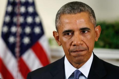 U.S. President Barack Obama delivering a statement in the Roosevelt Room at the White House in Washington, October 15, 2015. PHOTO BY REUTERS/Jonathan Ernst