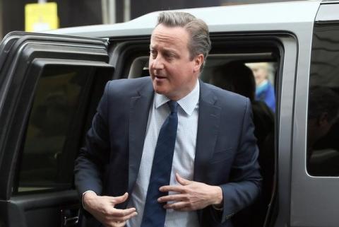 Britain's Prime Minister, David Cameron, arrives to address the Conservative Spring Forum in central London, Britain April 9, 2016. PHOTO BY REUTERS/Neil Hall