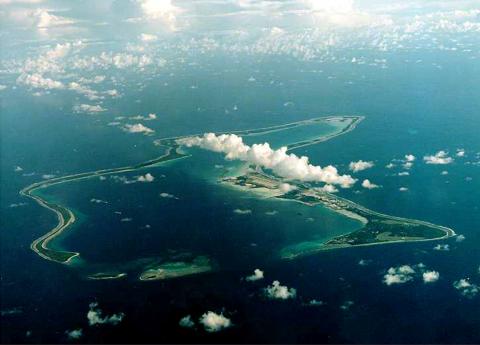 Diego Garcia, the largest island in the Chagos archipelago and site of a major United States military base in the middle of the Indian Ocean leased from Britain in 1966. PHOTO BY REUTERS