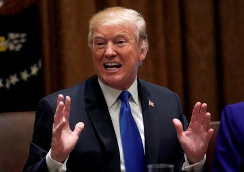 U.S. President Donald Trump meets with bi-partisan members of Congress to discuss school and community safety in the wake of the Florida school shootings at the White House in Washington, U.S., February 28, 2018. PHOTO BY REUTERS/Kevin Lamarque