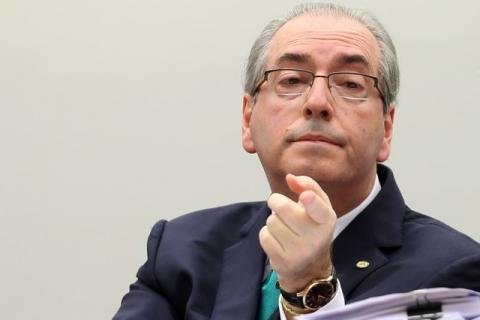 Brazil's President of the Chamber of Deputies Eduardo Cunha gestures during his defense in an ethics committee of the lower house, in Brasilia, Brazil, May 19, 2016. PHOTO BY REUTERS/Adriano Machado