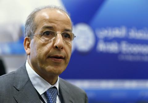 Libya's central bank governor Saddek Omar Elkaber attends the opening of the Arab Economic Forum 2013 at a hotel in Beirut