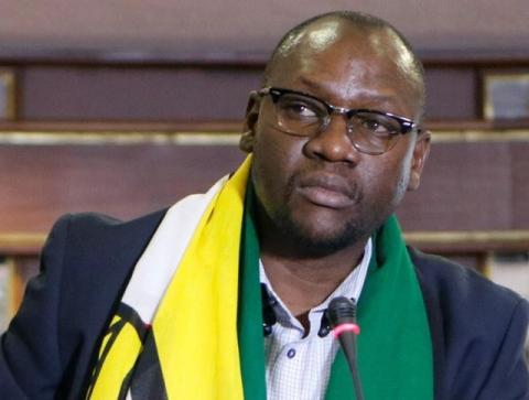 Pastor Evan Mawarire, who launched the movement #ThisFlag, to get Zimbabweans to rally round the national flag and speak out against Mugabe policies, is seen at a press conference in Harare, Zimbabwe, June 16, 2016. PHOTO BY REUTERS/Philimon Bulawayo