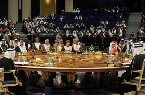 Leaders and representatives of Gulf Cooperation Council (GCC) attend a meeting during their annual summit in Kuwait City, Kuwait, December 5, 2017. PHOTO BY REUTERS/Assad Han