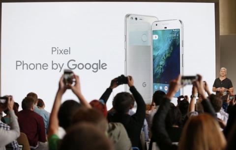 Rick Osterloh, SVP Hardware at Google, introduces the Pixel Phone by Google during the presentation of new Google hardware in San Francisco, California, U.S., October 4, 2016. PHOTO BY REUTERS/Beck Diefenbach