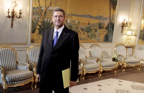 Tunisia's Prime Minister-designate Habib Essid arrives for a news conference in Tunis, February 2, 2015. PHOTO BY REUTERS/Zoubeir Souissi