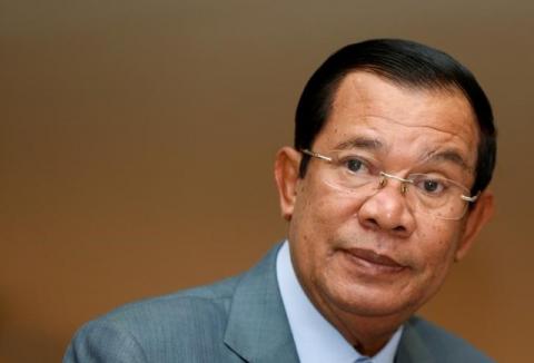 Cambodia's Prime Minister Hun Sen attends a plenary session at the National Assembly of Cambodia in central Phnom Penh, October 16, 2017. PHOTO BY REUTERS/Samrang Pring