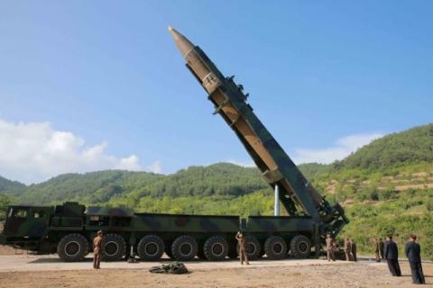 The intercontinental ballistic missile Hwasong-14 is seen in this undated photo released by North Korea's Korean Central News Agency (KCNA) in Pyongyang, July, 4 2017. PHOTO BY REUTERS/KCNA