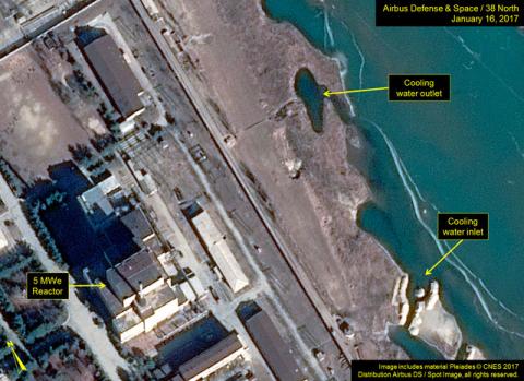 North Korea's Yongbyon Nuclear Scientific Research Center is pictured in this January 16, 2017 handout satellite image obtained by Reuters January 27, 2017. 