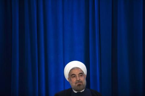 Iran's President Hassan Rouhani participates in an event hosted by the Council on Foreign Relations and the Asia Society in New York