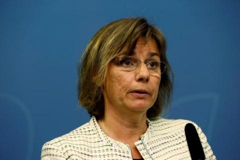 Swedish Minister for International Development Cooperation and Deputy Prime Minister Isabella Lovin speaks to the media during a news conference in Stockholm, Sweden, July 2, 2016. PHOTO BY REUTERS/TT News Agency/Johan Jeppsson