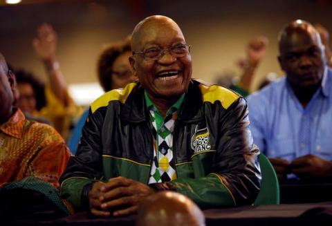 South African President Jacob Zuma reacts during the closing address at the 54th National Conference of the ruling African National Congress (ANC) in Johannesburg, South Africa, December 21, 2017. PHOTO BY REUTERS/Rogan Ward