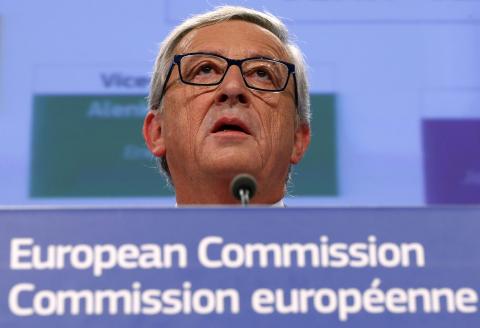 Jean-Claude Juncker, the incoming president of the European Commission (EC), presents the list of the European Commissioners and their jobs for the next five years, during a news conference at the EC headquarters in Brussels