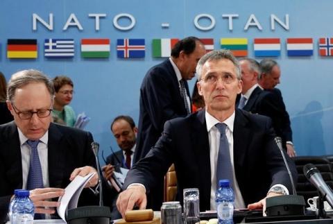 NATO Secretary-General Jens Stoltenberg chairs a NATO defence ministers meeting at the Alliance headquarters in Brussels, Belgium, June 14, 2016. PHOTO BY REUTERS/Francois Lenoir