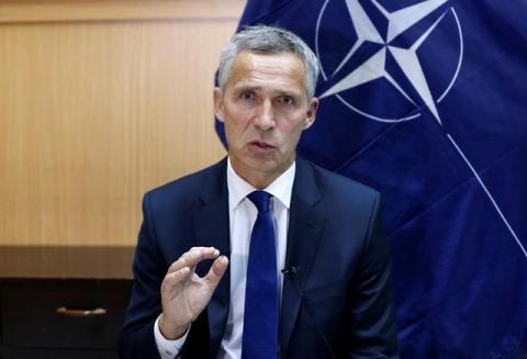 NATO Secretary-General Jens Stoltenberg speaks during an interview in Kabul, Afghanistan, September 27, 2017. PHOTO BY REUTERS/Mohammad Ismail