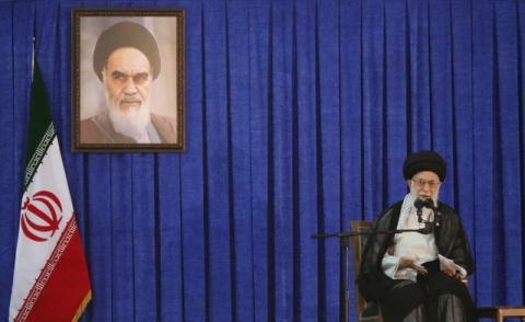 Iran's Supreme Leader Ayatollah Ali Khamenei delivers a speech during a ceremony marking the death anniversary of the founder of the Islamic Republic Ayatollah Ruhollah Khomeini, in Tehran, Iran, June 4, 2017. PHOTO BY REUTERS/TIMA