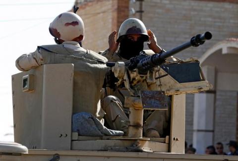 Military forces are seen in North Sinai, Egypt, December 1, 2017. PHOTO BY REUTERS/Mohamed Abd El Ghany